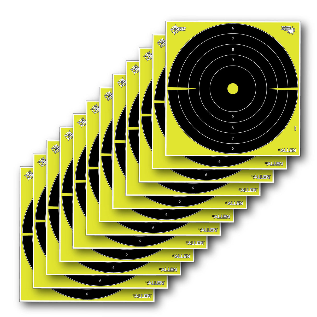 EZ-Aim 15214 Splash Reactive Bullseye Non-Adhesive 12 Pack | EZ-AIM