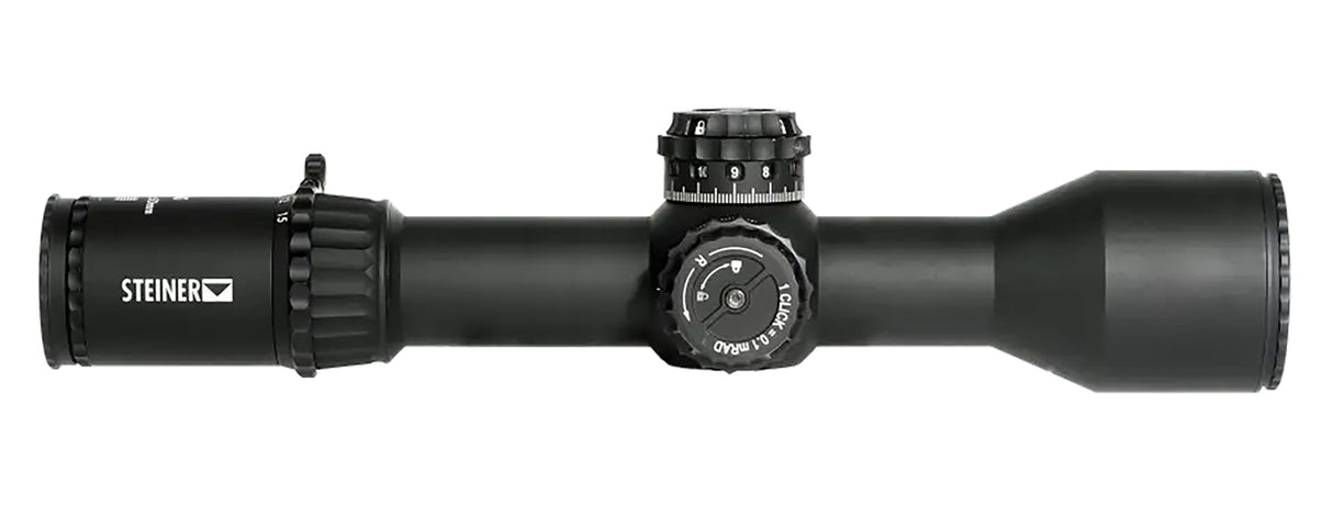 Steiner 5116 T6Xi Black 2.5-15x 50mm 34mm Tube Illuminated SCR Mil Reticle First Focal Plane Features Throw Lever | STEINER