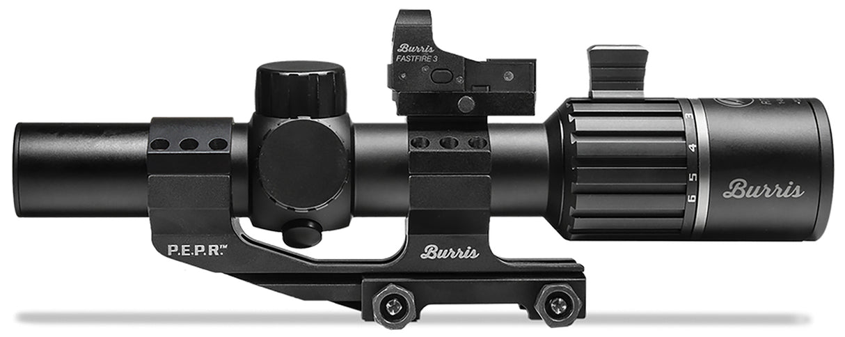 Burris 200475 RT-6 Tactical Kit Matte Black 1-6x24mm 30mm Tube Illuminated Ballistic 5X Reticle Includes FastFire 3 & P.E.R.P. Mount | BURRIS