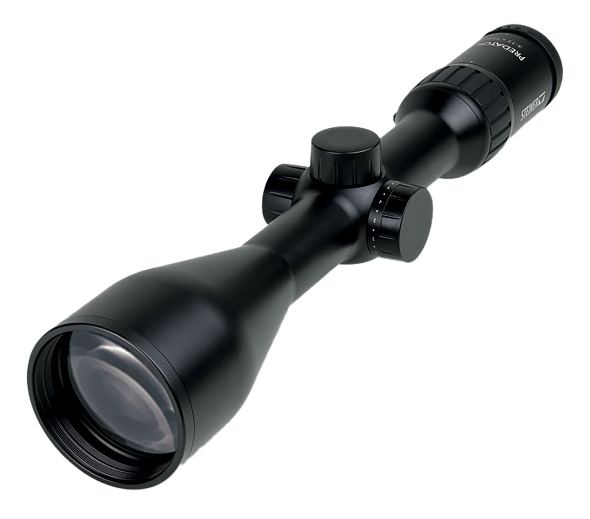 Steiner 8778 Predator 4 Matte Black 3-12x56mm, 30mm Tube Illuminated E3 Ballistic Reticle | STEINER