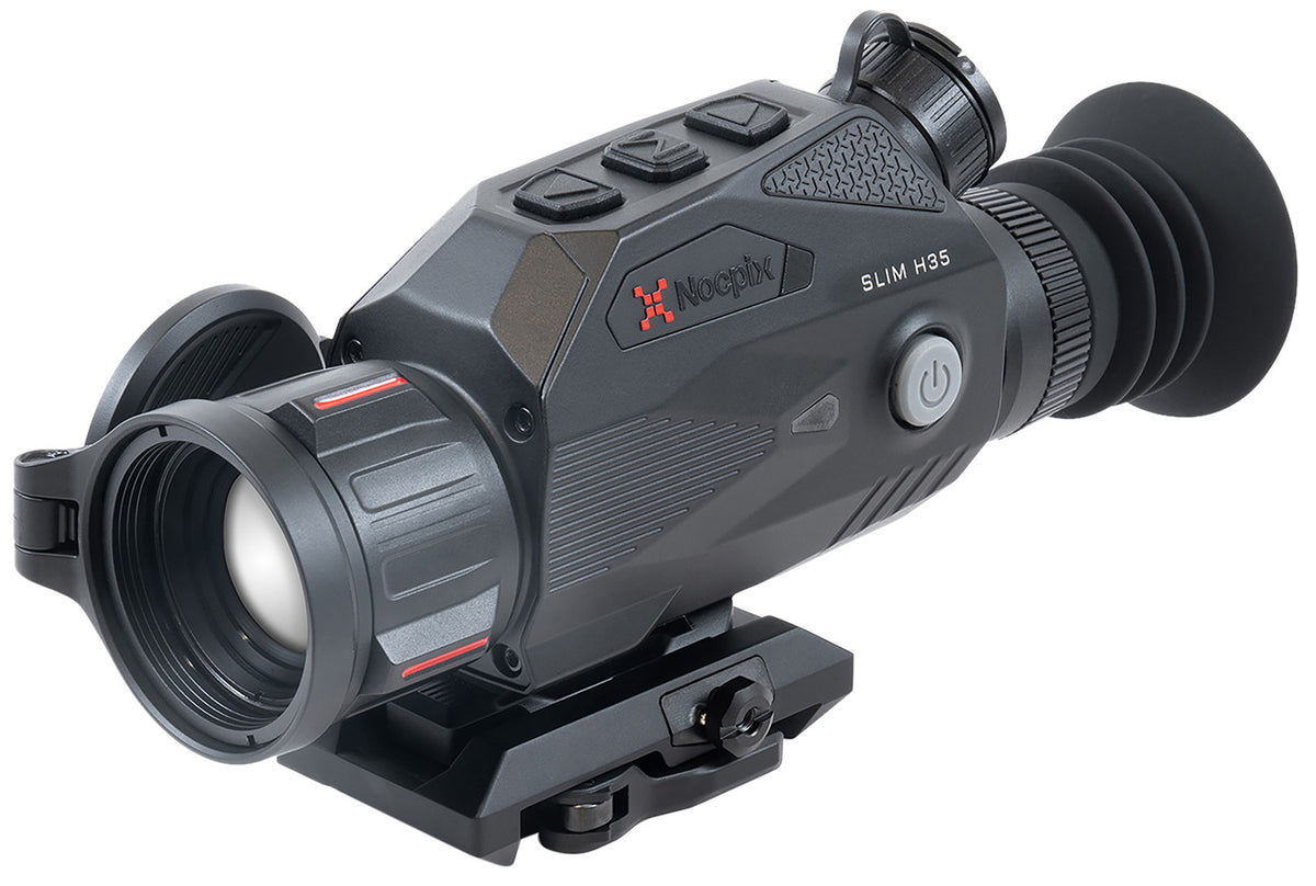 Nocpix SLIMH35 Slim H35 Thermal Mountable Weapon Sight Black 2x35mm, 640x512 12 Microns 60 Hz Resolution, Zoom Digital 4x | NOCPIX