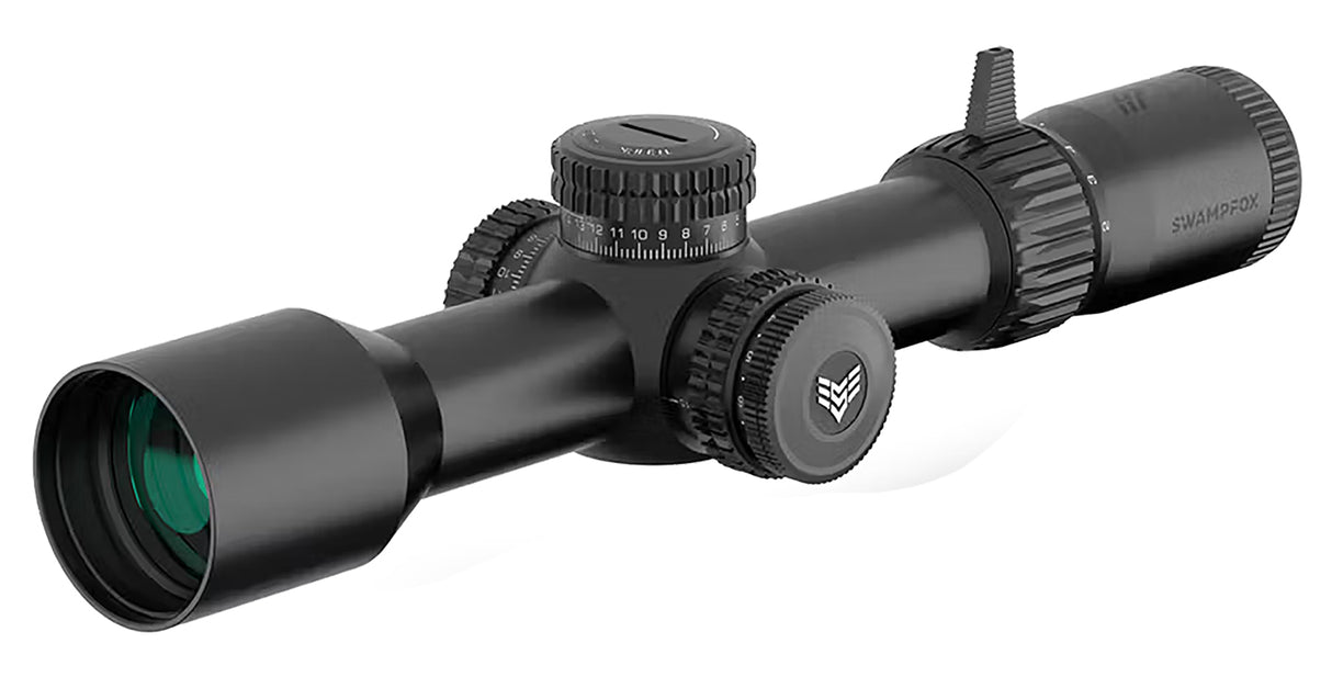 Swampfox Optics TWK525563M Warhawk Black 5-25x56mm 34mm Tube Sharpshooter MOA Reticle | SWAMPFOX OPTICS