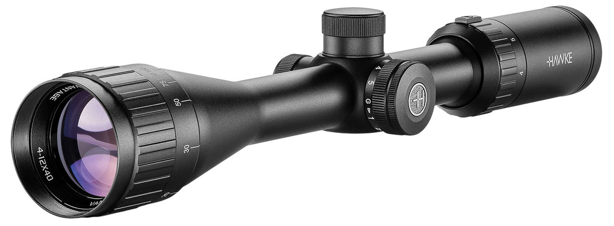 Hawke Sport Optics 14241 Vantage IR Riflescope Black 4-12x40mm 1" Tube Illuminated Red/Green Rimfire 17 HMR Reticle | HAWKE SPORT OPTICS