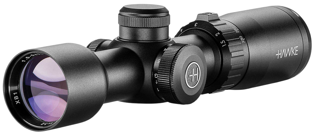 Hawke XB1 Crossbow Scope 1.5-5 x 32 Illuminated Reticle | HAWKE SPORT OPTICS