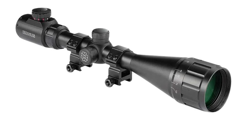 Konus 7349 Fighter 4-16x50mm Illuminated BDC Reticle, Includes Rings | KONUS