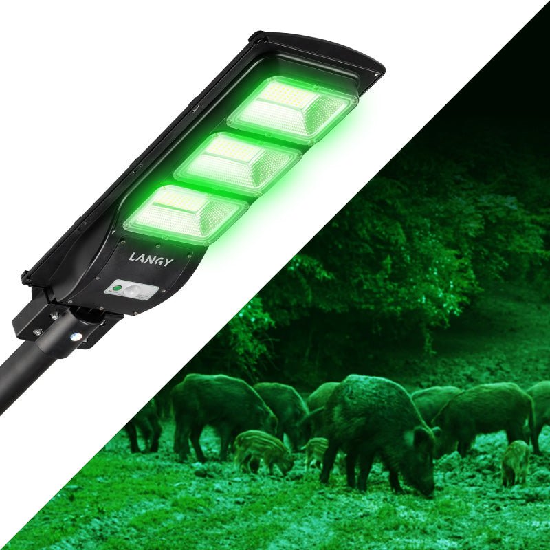 Langy Solar Green Feeder Light 180 LED — Hog & Fish Light | Langy Solar Lights | Outdoor Hunting