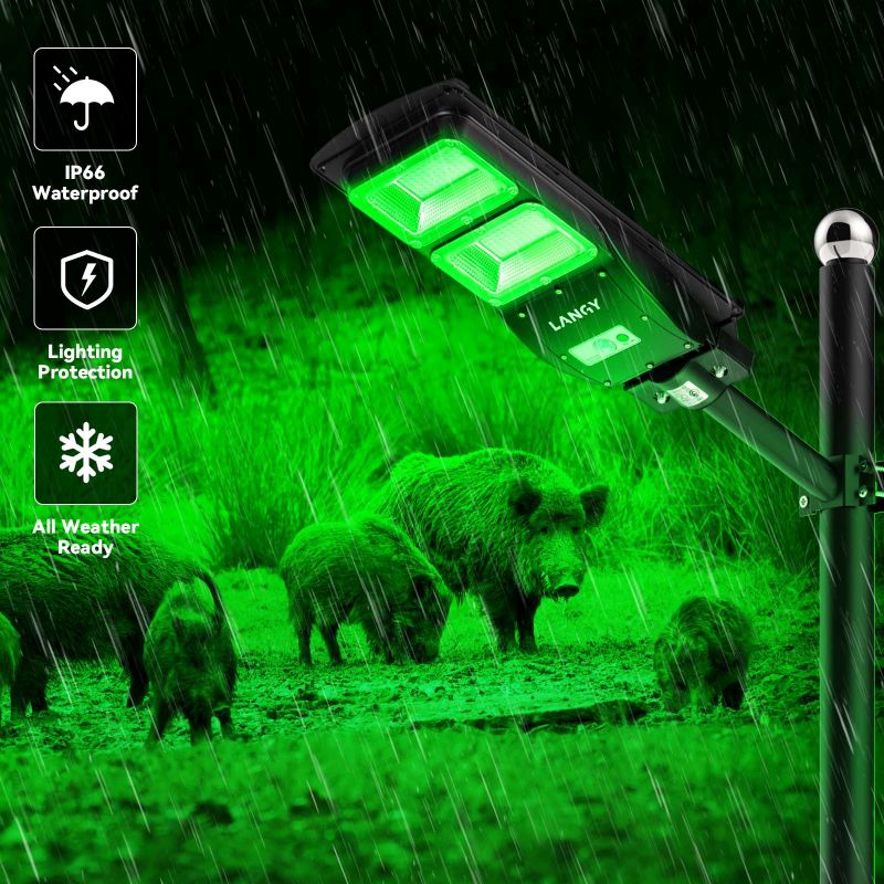 Langy Solar Green Feeder Light for Hog & Night Hunting | Langy Solar Lights | Outdoor Hunting