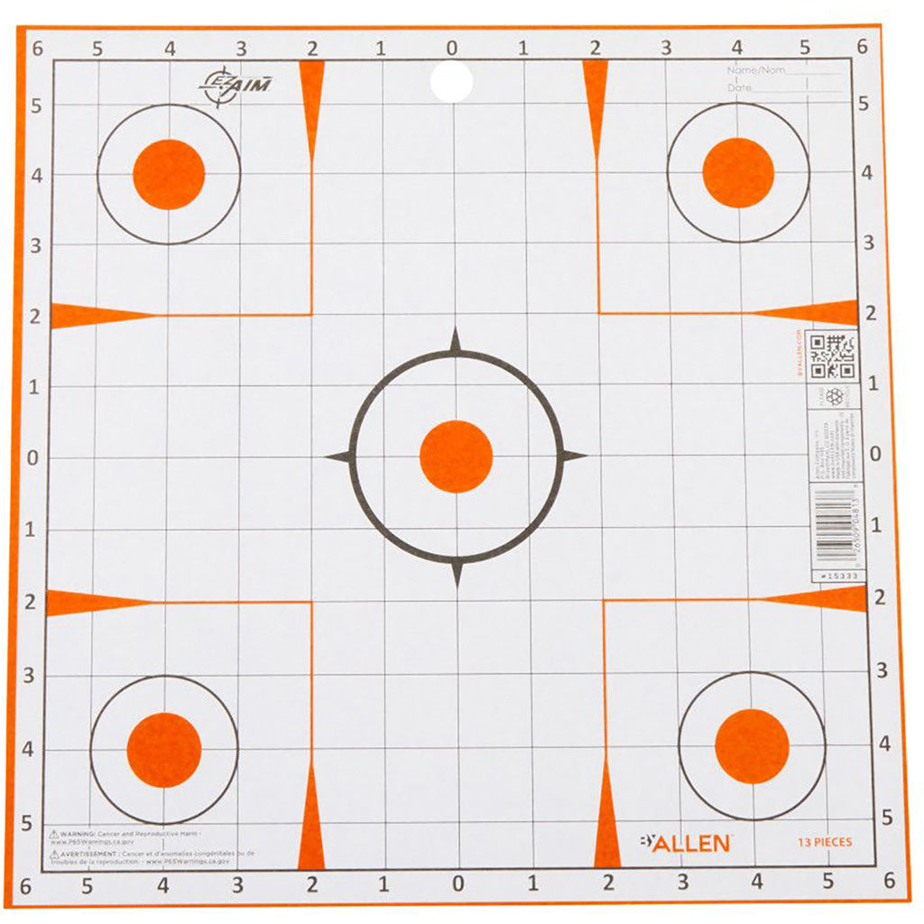 EzAim Sight-In Grid Paper Targets 12x12 12 pk. | EZ-AIM