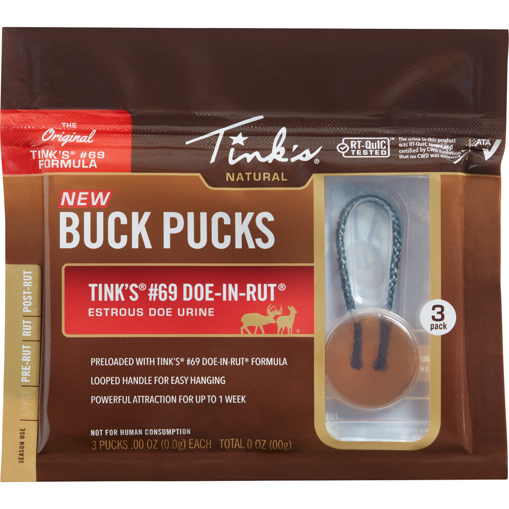 Tinks Buck Pucks #69 Natural Scent Hangers 3 pk. | Tinks