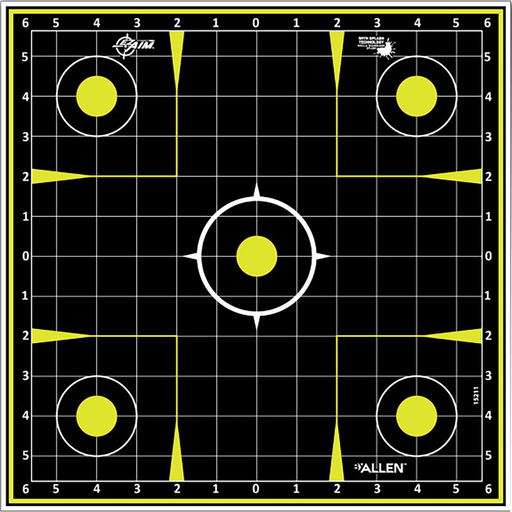 EzAim Splash Sight-In Grid Paper Target 12x12 12 pk. | Allen