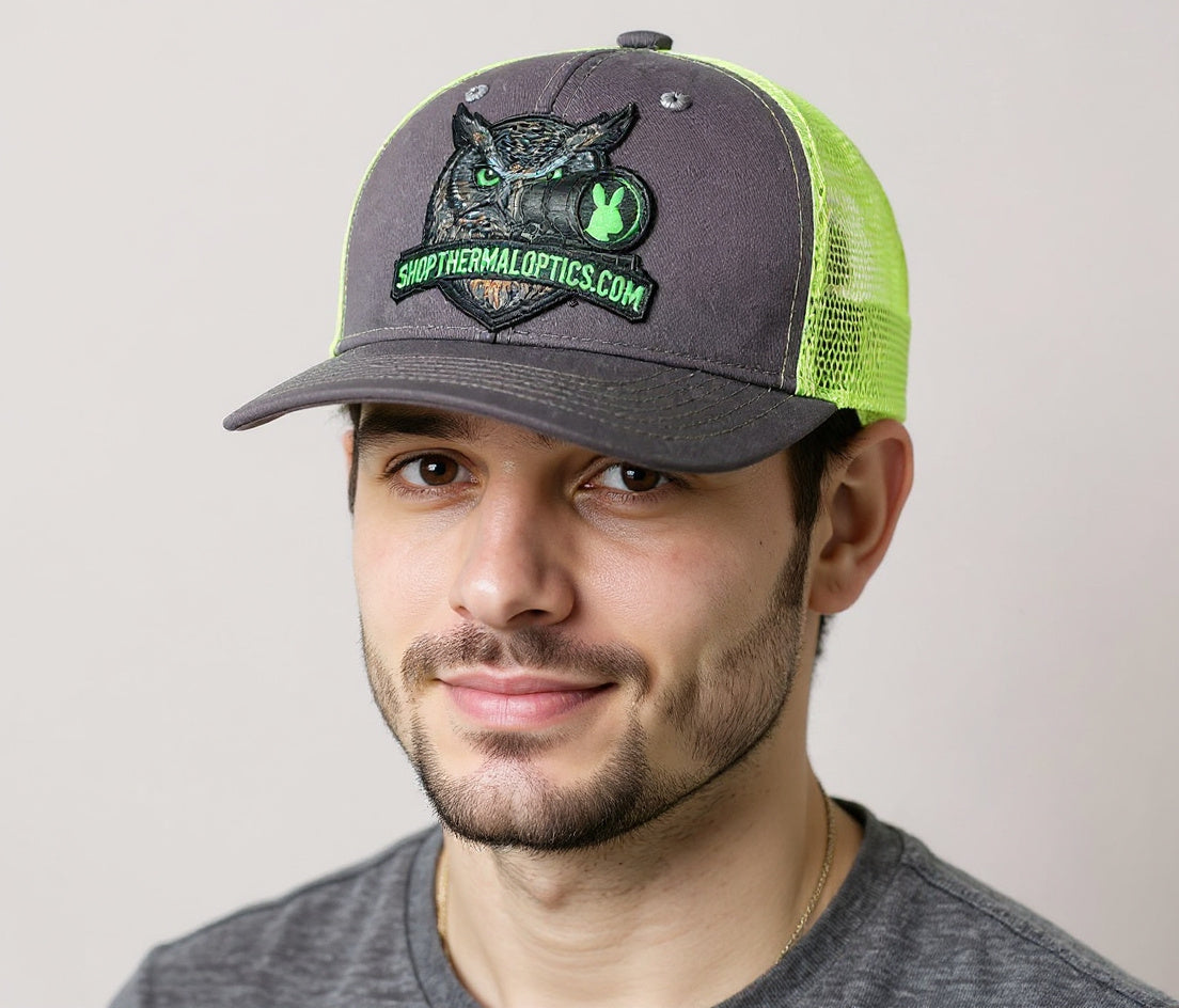 ShopThermalOptics 112 Trucker Hat - Unisex One Size Fits All - Lime Green