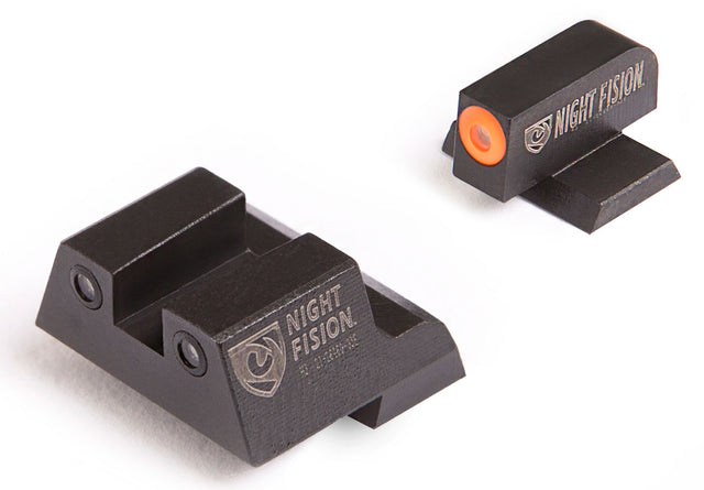 Night Fision CNK027003OGZ Tritium Night Sights for Canik Green Tritium Orange Outline Front Sight-Green Tritium Black Outline Rear Sight TP9SF/TP9SF Elite