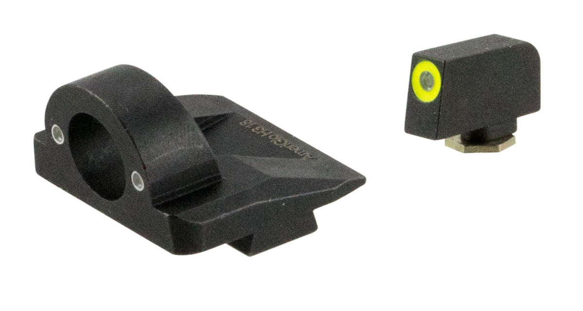 AmeriGlo GL5325 Ghost Ring Sight Set for Glock Green Tritium LumiGreen Outline Front Sight-Green Tritium Rear Sight