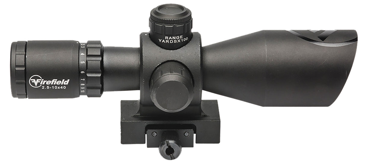 Firefield FF13064 Barrage Matte Black 2.5-10x40mm Illuminated Red/Green Mil-Dot Reticle | FIREFIELD