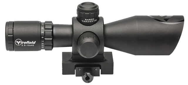 Firefield FF13064 Barrage Matte Black 2.5-10x40mm Illuminated Red/Green Mil-Dot Reticle | FIREFIELD