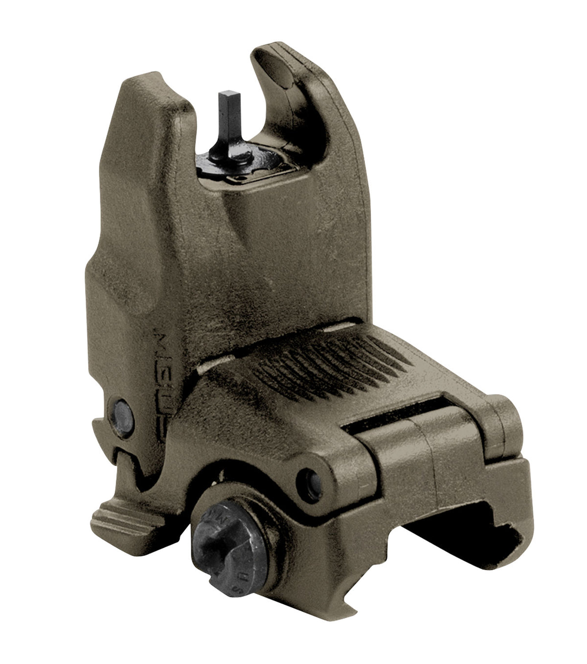 Magpul MAG247-ODG MBUS Sight Front Olive Drab Green Polymer, Spring-Loaded Flip Up for AR15/ M16