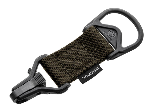 Magpul MAG516-RGR MS1/MS3 Sling Adapter made of Steel with Ranger Green Melonite Finish, Polymer Hardware, Nylon 1.25" Webbing & Two to One-Point Design for AR-15, M4 & M16