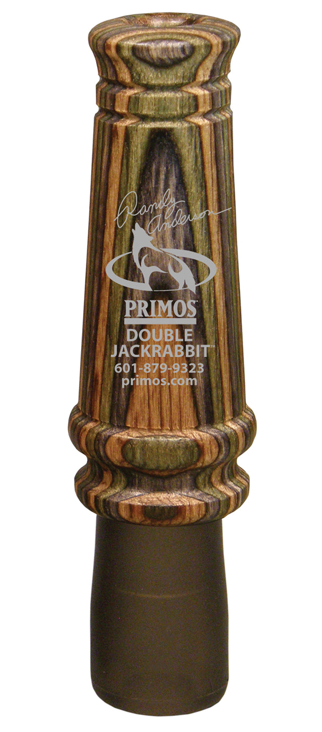 Primos 366 Randy Anderson Double Jackrabbit Open Call Double Reed Rabbit Sounds Attracts Predators Multi Color Laminated Wood
