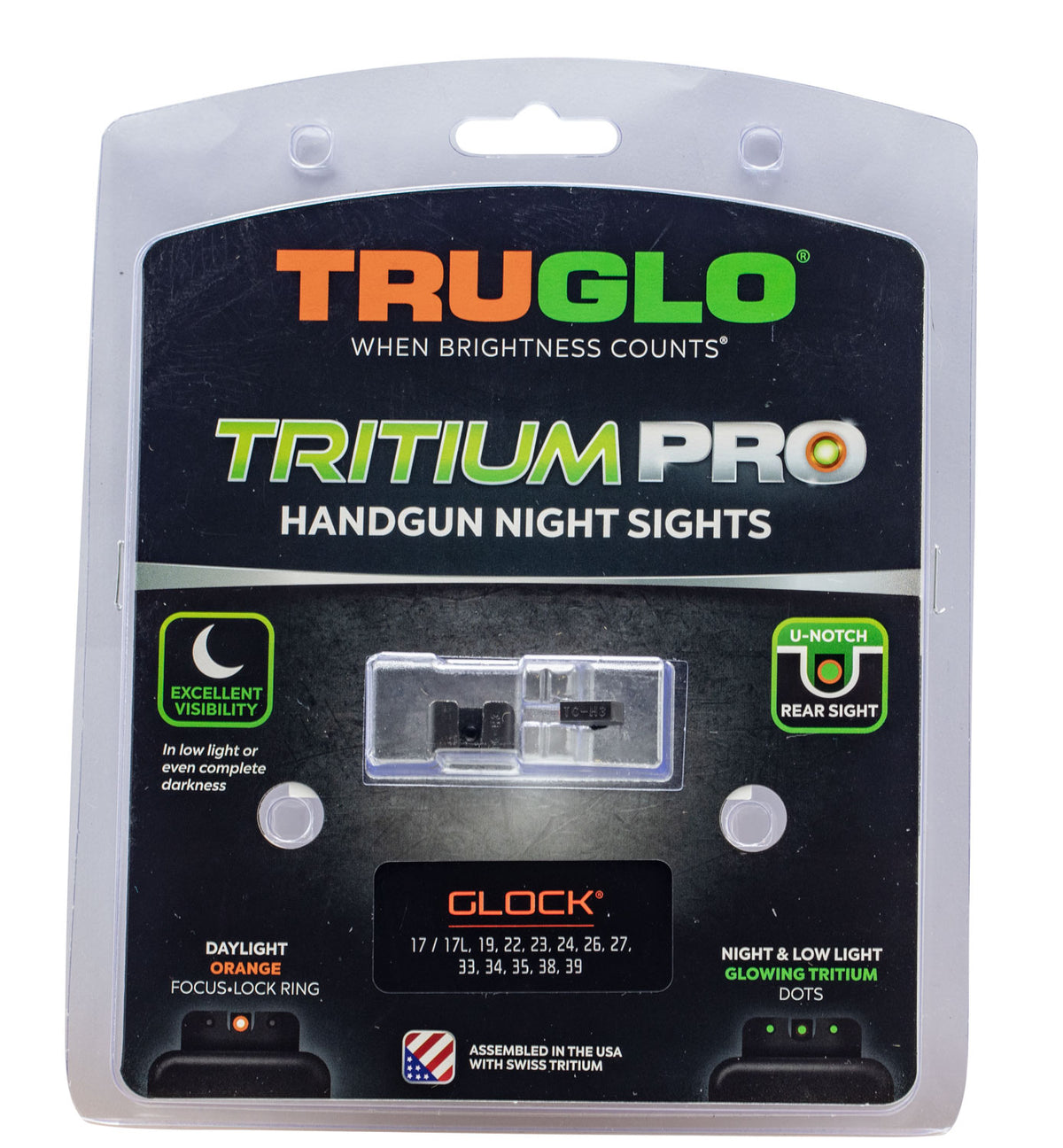 TruGlo Tritium Pro Handgun Sights Glock Low Set
