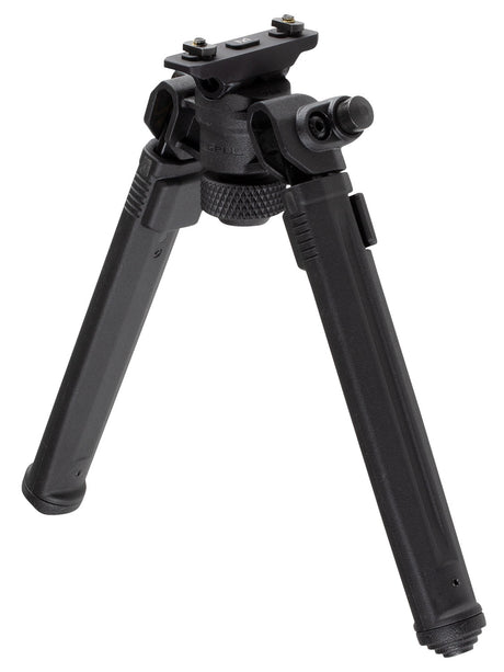 Magpul MAG933-BLK Bipod made of Aluminum with Black Finish, M-LOK Attachment, Rubber Feet, 6.30-10.30" Vertical Adjustment for AR-Platform | MAGPUL INDUSTRIES CORP