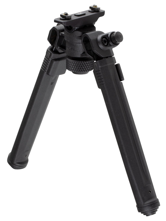 Magpul MAG933-BLK Bipod made of Aluminum with Black Finish, M-LOK Attachment, Rubber Feet, 6.30-10.30" Vertical Adjustment for AR-Platform | MAGPUL INDUSTRIES CORP