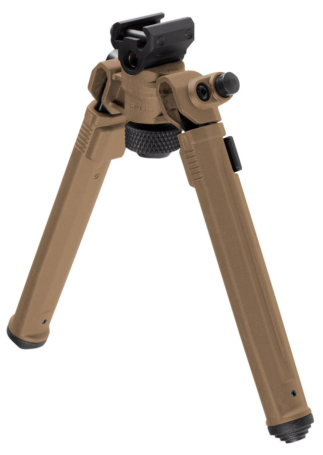 Magpul MAG941-FDE Bipod 1913 Picatinny Rail Attachment, Flat Dark Earth Mil-Spec Anodized Aluminum, 6.80-10.30" Vertical Adjustment, Rubber Feet for AR-Platform | MAGPUL INDUSTRIES CORP