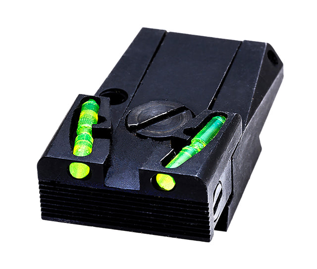 HiViz MKAD211 Adjustable Rear Sight Ruger MK i, II, III & IV Green Fiber Optic