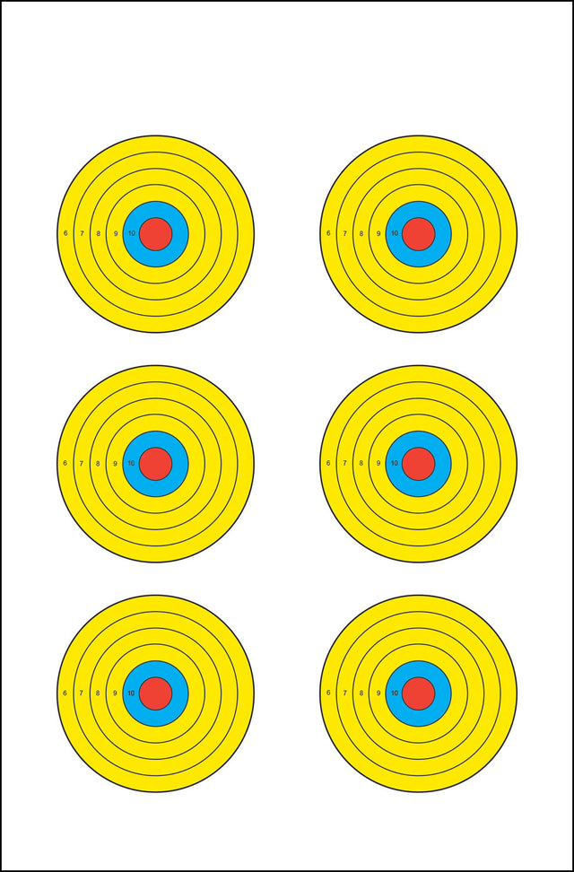 Action Target PRBE6100 High Visibility Bullseye Paper 17.50" x 23" Multi-Color 100 Per Box