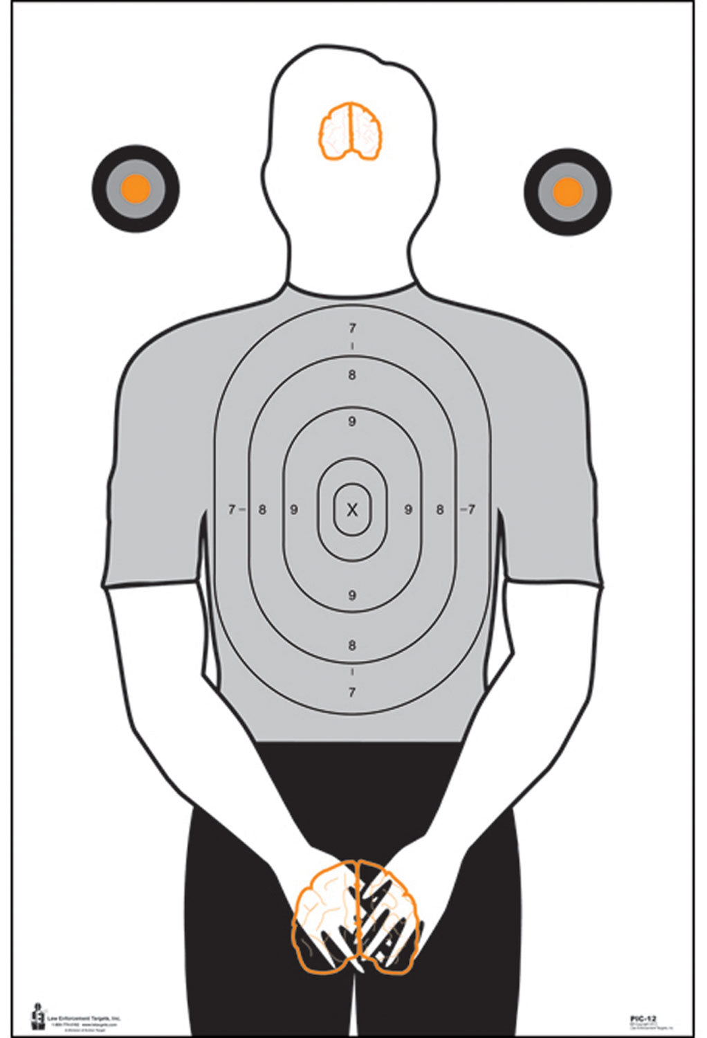 Action Target PIC12100 Entertainment Politically Incorrect Silhouette Paper Hanging 23" x 35" Black/Gray/White 100 Per Box
