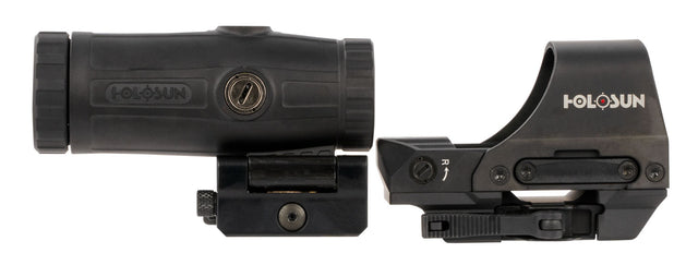 Holosun HS510CHM3X 510 & HM3X Combo Kit Black Anodized 1x/3x, 2 MOA Red Dot/65 MOA Circle Reticle