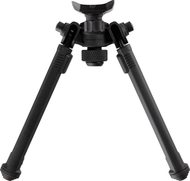 Magpul MAG1075-BLK Bipod made of Aluminum with Black Finish, Sling Stud Attachment, 6.30-10.30" Vertical Adjustment, & Rubber Feet for AR-Platform | MAGPUL INDUSTRIES CORP