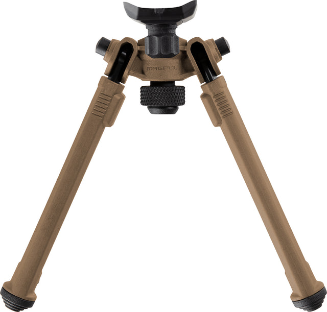 Magpul MAG1075-FDE Bipod made of Aluminum with Flat Dark Earth Finish, Sling Stud Attachment, 6.30-10.30" Vertical Adjustment & Rubber Feet for AR-Platform | MAGPUL INDUSTRIES CORP