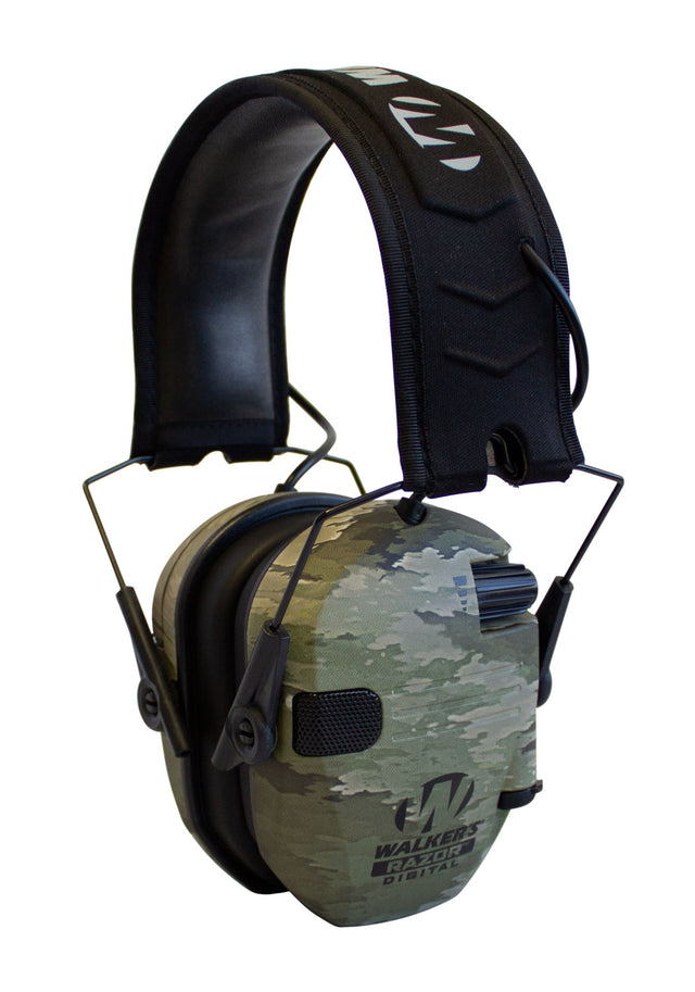 Walker's GWPDRSEMAIX Razor PRO Digital Electronic Muff Polymer 23 dB Over the Head ATACS-IX Camo/Black Adult