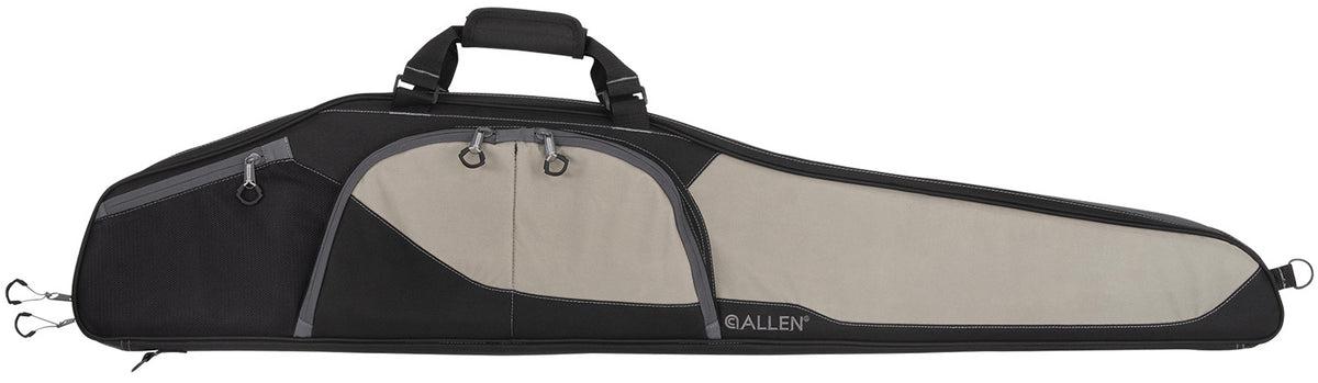 Allen 68246 Sawatch Rifle Case 46" Black Endura w/Tan Accents, Foam Padding, Accessory Pockets, Lockable Zippers & Plush Tricot Lining