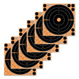 EZ-Aim 15316 Splash Reactive Self-Adhesive Paper Black/Orange 8" Bullseye 6 Pack | EZ-AIM