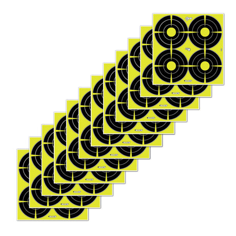 EZ-Aim 15218 Splash Reactive Target SPOT Paper Hanging 12" x 12" Black/Yellow 12 PK | EZ-AIM