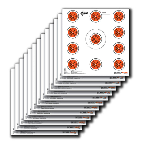 EZ-Aim 15245 Paper Targets Indoor SPOT Paper Hanging 12" x 12" Orange/White 13 Per Pkg | EZ-AIM