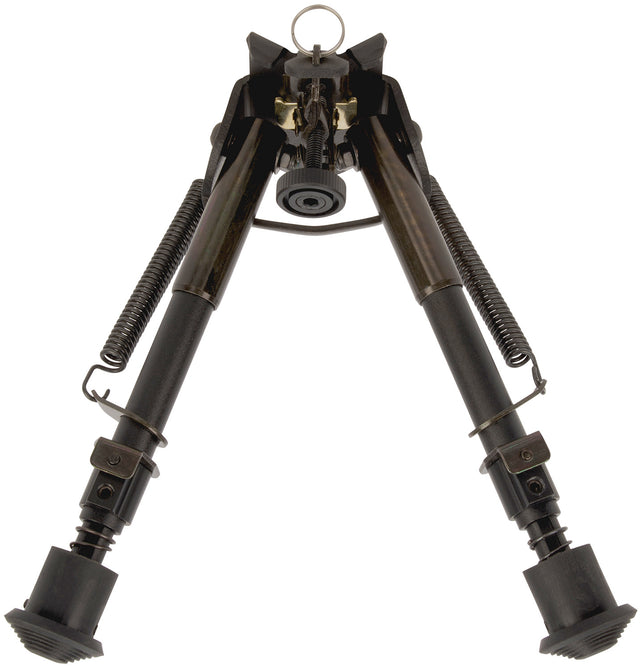 Allen 2207 Bozeman Rifle Bipod Black Aluminum w/Sling Swivel Stud Mount, Rubber Feet & 6-9" Vertical Adjustment
