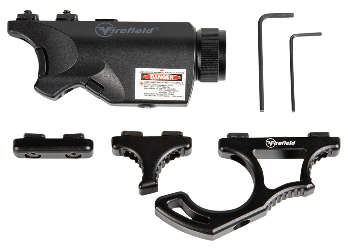 Firefield FF35010K Rival XL Foregrip Flashlight Red Laser Combo Kit Matte Black 75/150 Lumens White LED Light