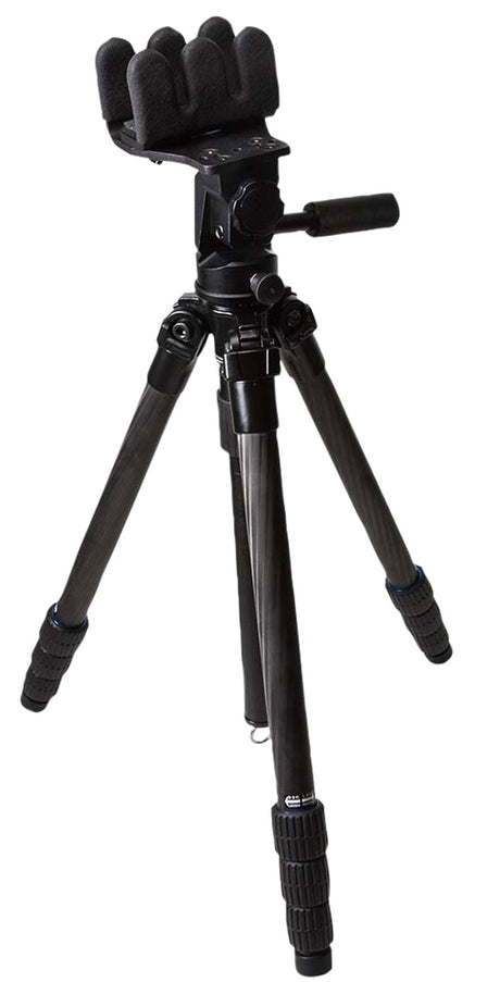 KOPF Jager KJ85002K K800 CF Tripod made of Carbon Fiber with Black Finish, Pivoting Reaper Grip, 4-Level Leg Extensions & 360 Degree Pan | KOPFJAGER/SELLMARK
