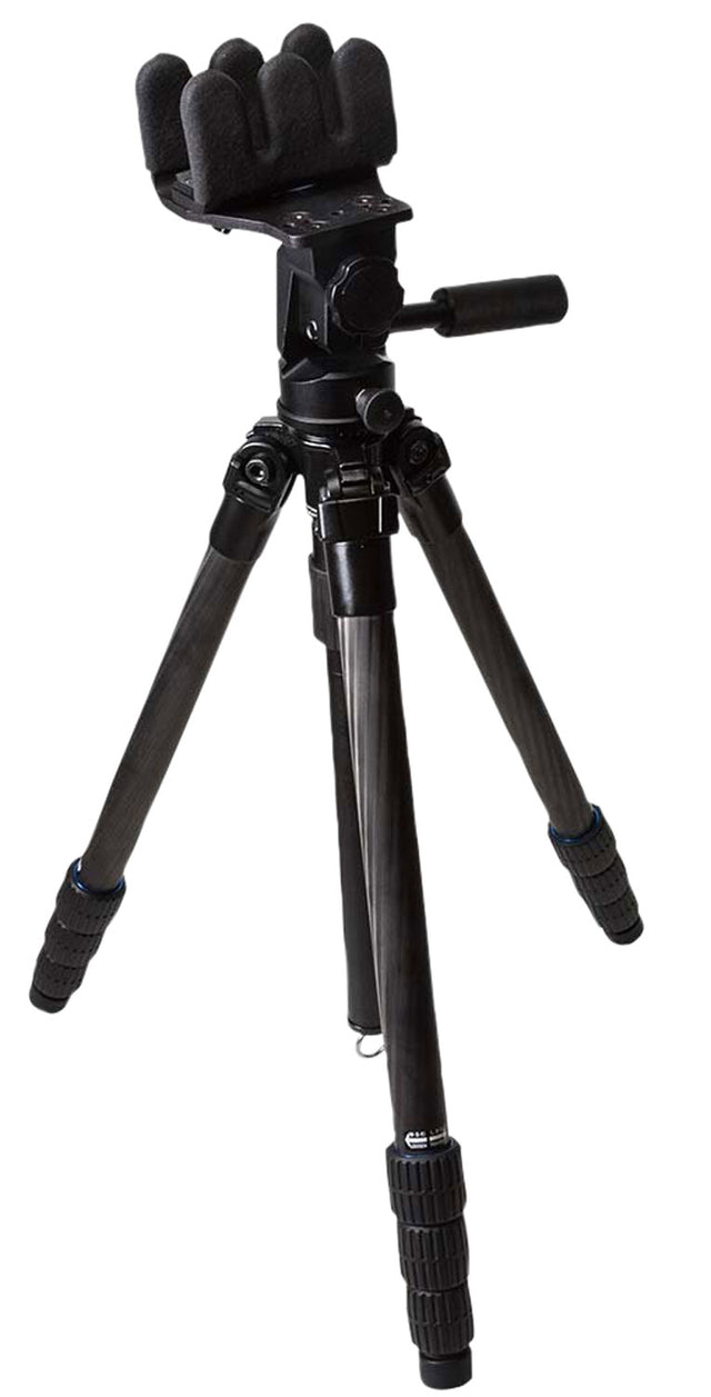 KOPF Jager KJ85002K K800 CF Tripod made of Carbon Fiber with Black Finish, Pivoting Reaper Grip, 4-Level Leg Extensions & 360 Degree Pan | KOPFJAGER/SELLMARK