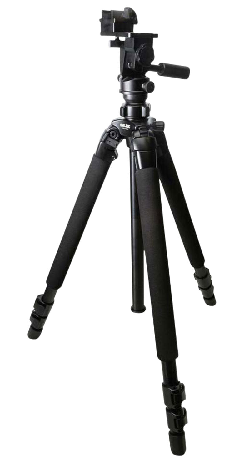 KOPF Jager KJ85003K Folding Tripod K700 Tripod made of Aluminum with Black Finish, Adjustable Reaper Rail, 3-Level Leg Extension, 21-87 Degree Pan & Tilt | KOPFJAGER/SELLMARK