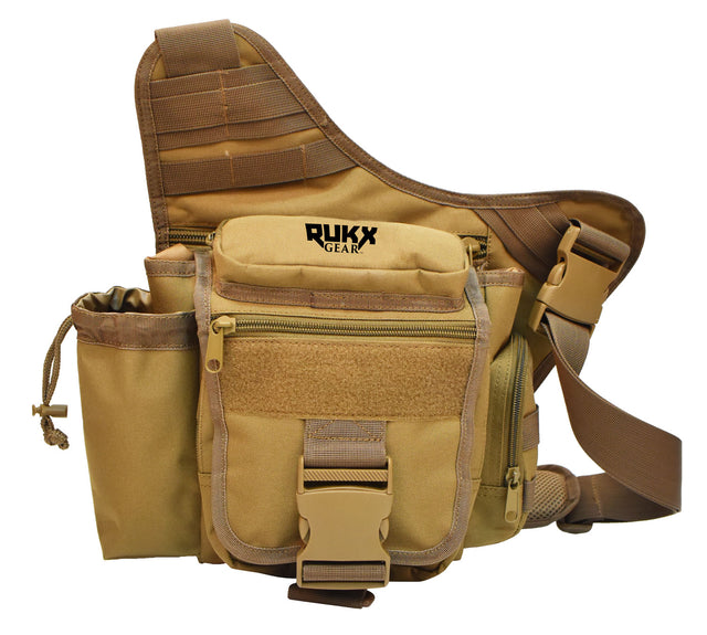 Rukx Gear ATICTSBT Sling Bag Tan 600D Polyester Single Strap