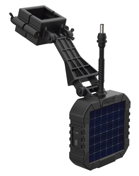American Hunter AHSLR Power Solar Panel Fits XD-Pro/XDE-Pro/Econ Feeder Kits 6V Internal Rechargeable Li-ion Battery Black | AMERICAN HUNTER