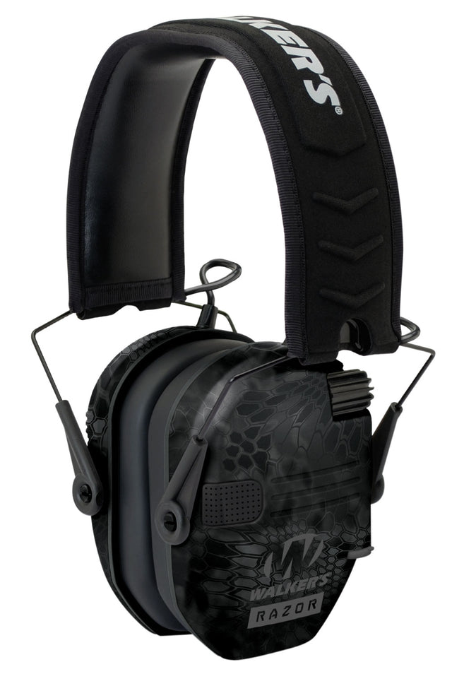 Walker's GWPRSEMYP Razor Slim Electronic Muff 23 dB,Over the Head, Typhoon Camo/Black Polymer