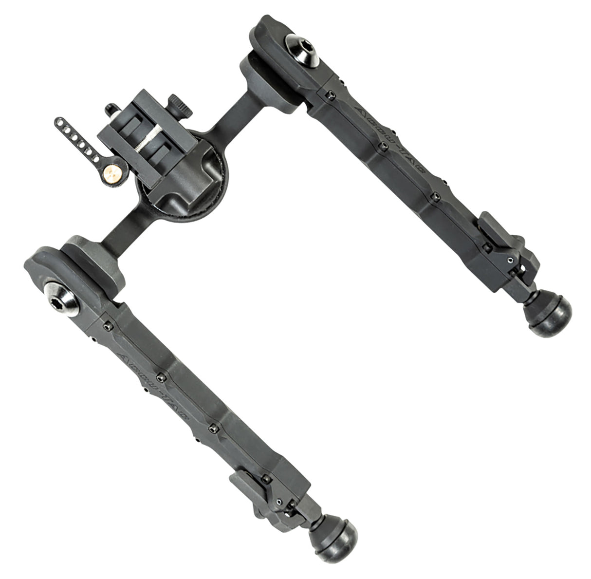 Accu-Tac FCSRBG200 FC-5 G2 Bipod made of Black Hardcoat Anodized Aluminum with Picatinny Attachment, Steel Feet & 6"-10.60" Vertical Adjustment | ACCU-TAC