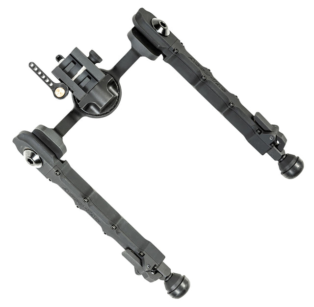Accu-Tac FCSRBG200 FC-5 G2 Bipod made of Black Hardcoat Anodized Aluminum with Picatinny Attachment, Steel Feet & 6"-10.60" Vertical Adjustment | ACCU-TAC
