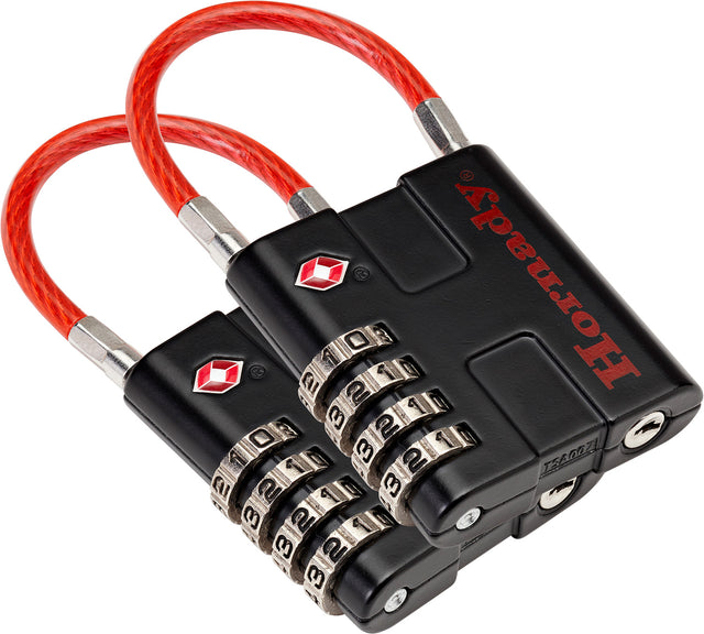 Hornady TSA Padlock with Cable 2 pack