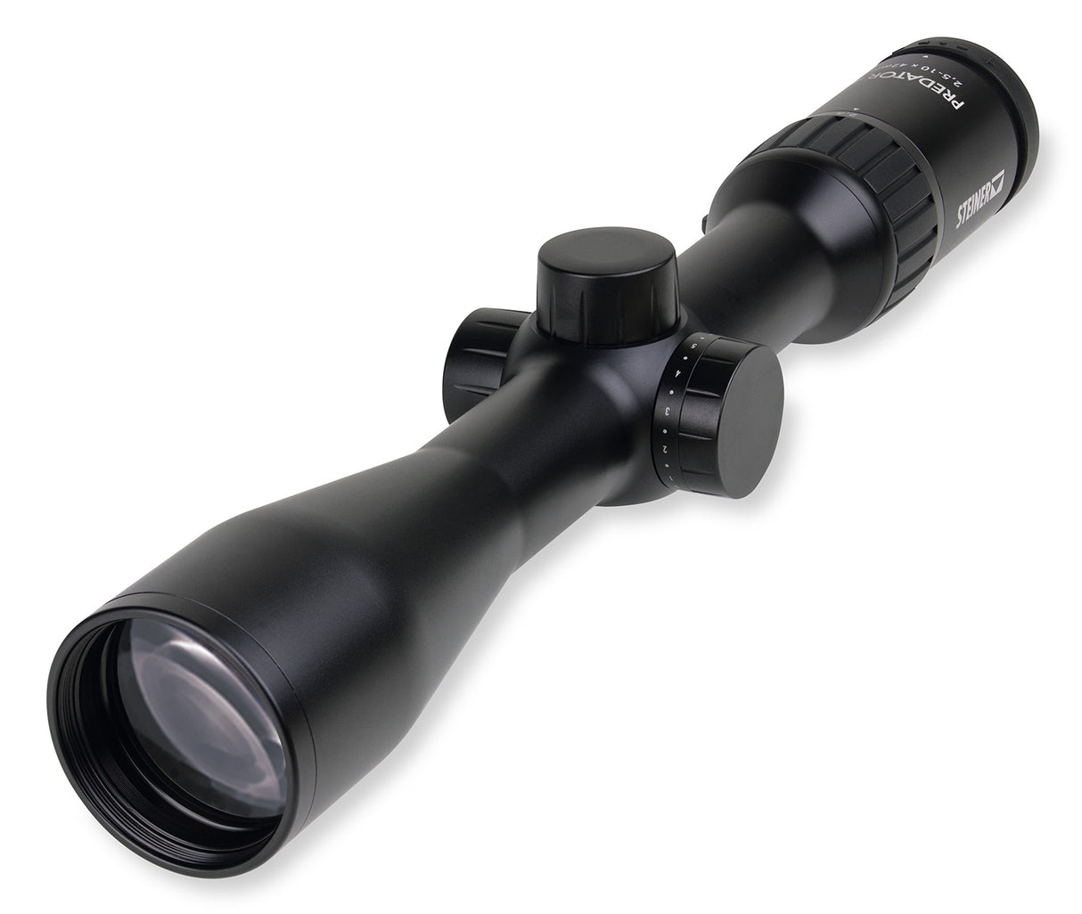 Steiner 8770 Predator 4 Black, 2.5-10x42mm, 30mm Tube, Second Focal Plane, Illuminated Ballistic E3 Reticle | STEINER
