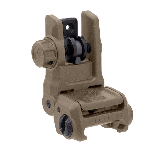 Magpul MAG1167FDE MBUS 3 Sight Rear Flat Dark Earth Flip Up for AR-10/AR-15/M4/M16/M110/SR-25